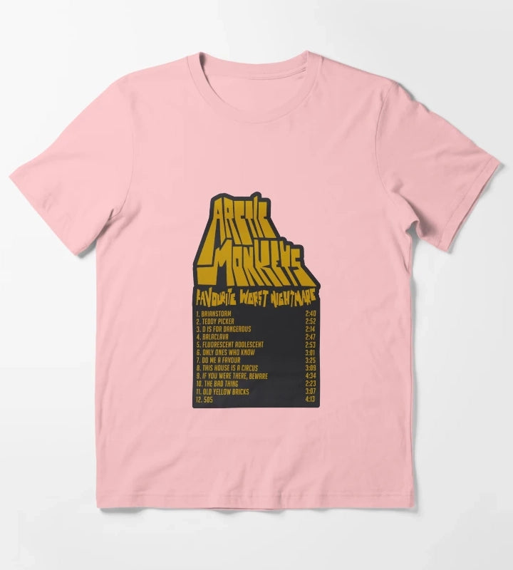 Favourite Worst Nightmare Tracklist Arctic Monkeys T-Shirt Dark Grey