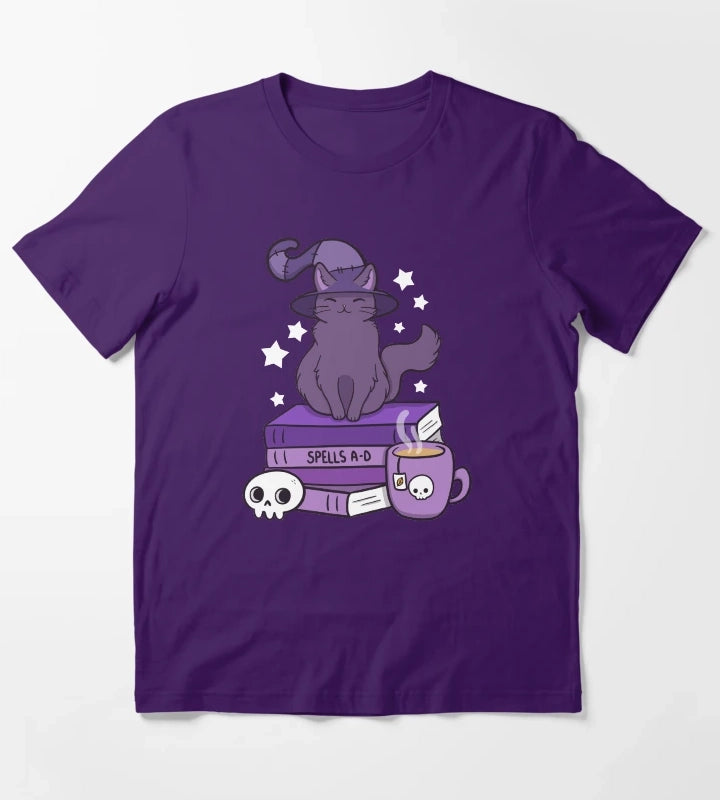 Feline Familiar 02 Black Nikury T-Shirt Purple