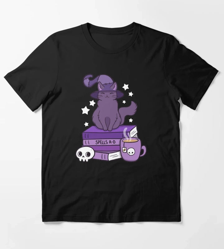 Feline Familiar 02 Black Nikury T-Shirt