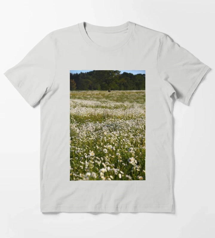 Field Daises T-Shirt Light Grey