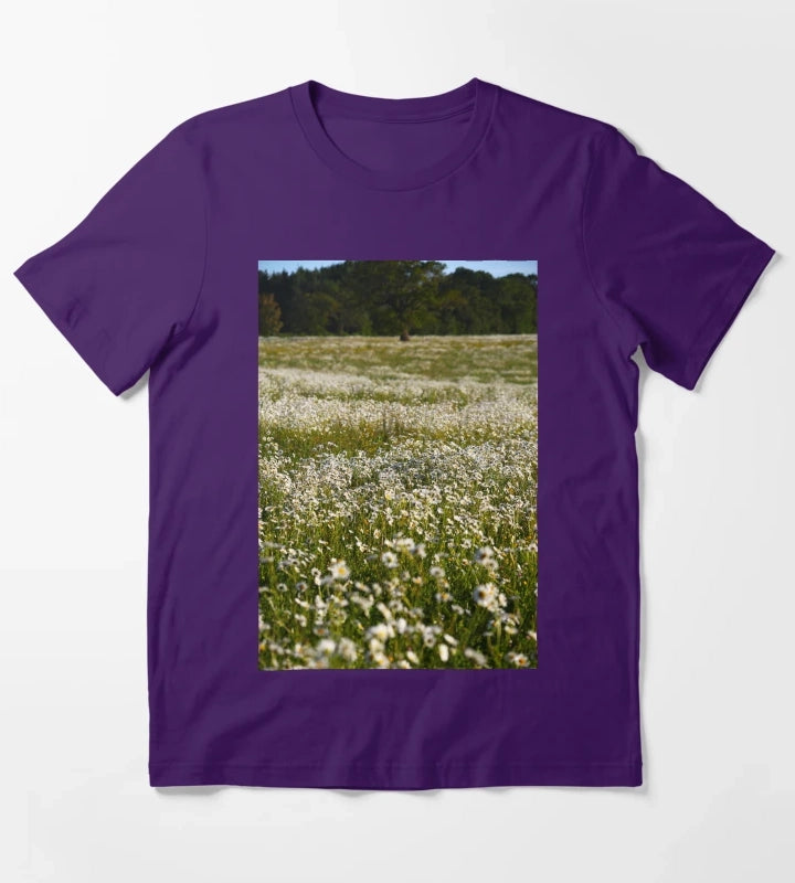 Field Daises T-Shirt Purple
