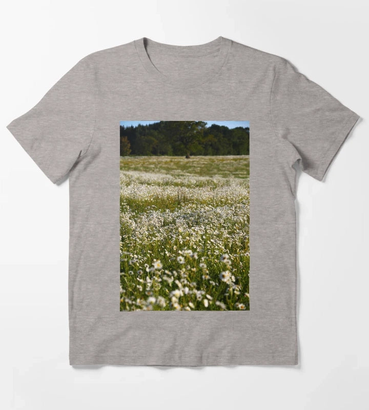 Field Daises T-Shirt Heather Grey