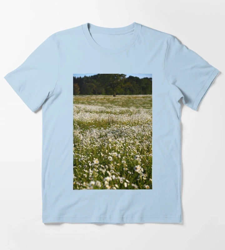 Field Daises T-Shirt Sky Blue