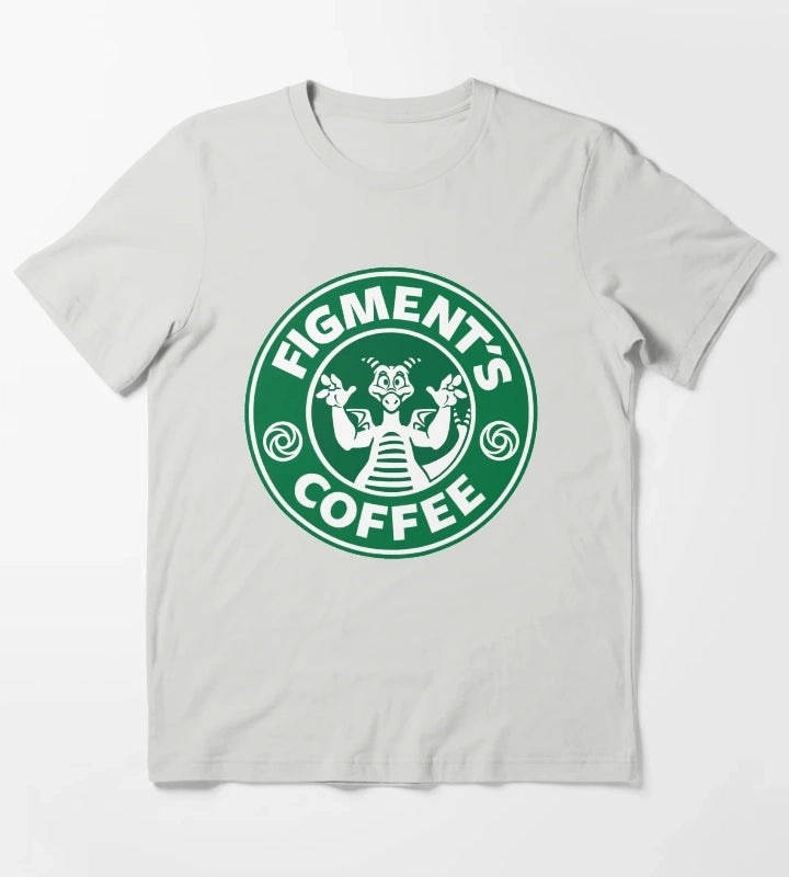 Figments Coffee T-Shirt Light Grey