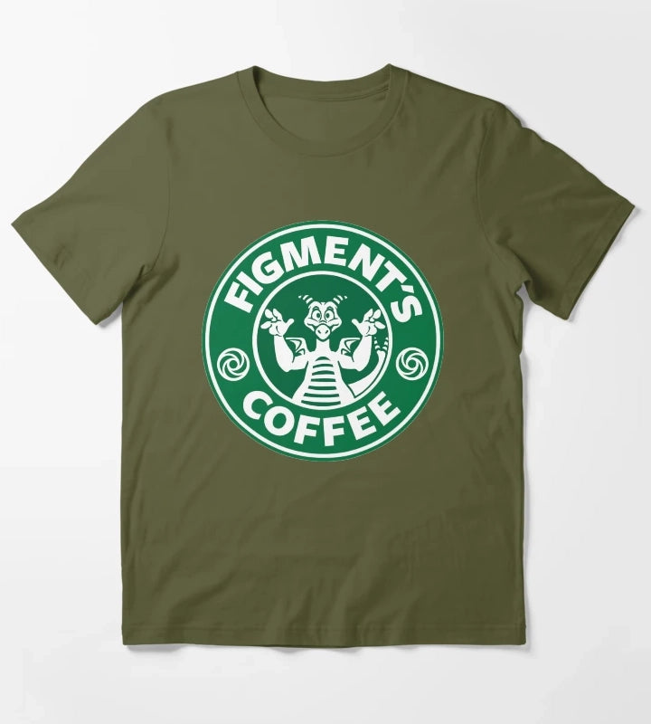 Figments Coffee T-Shirt Olive Green