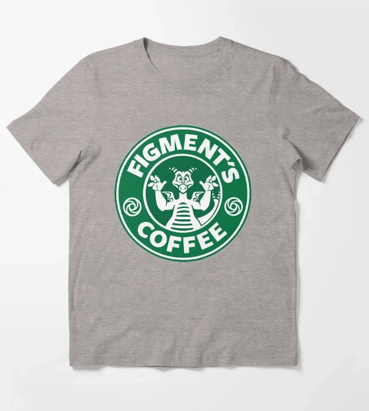 Figments Coffee T-Shirt Heather Grey