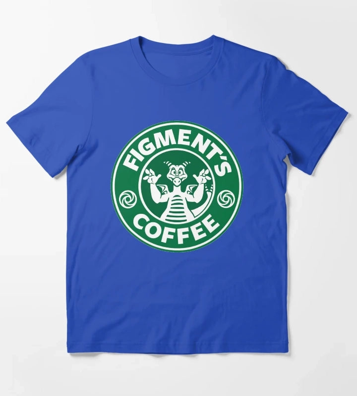 Figments Coffee T-Shirt Blue