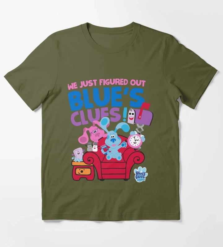 Figured Out Blues Clues T-Shirt Olive Green