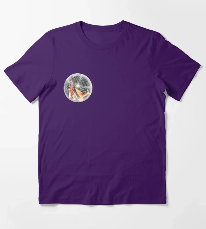 Fire Disco Ball T-Shirt Purple
