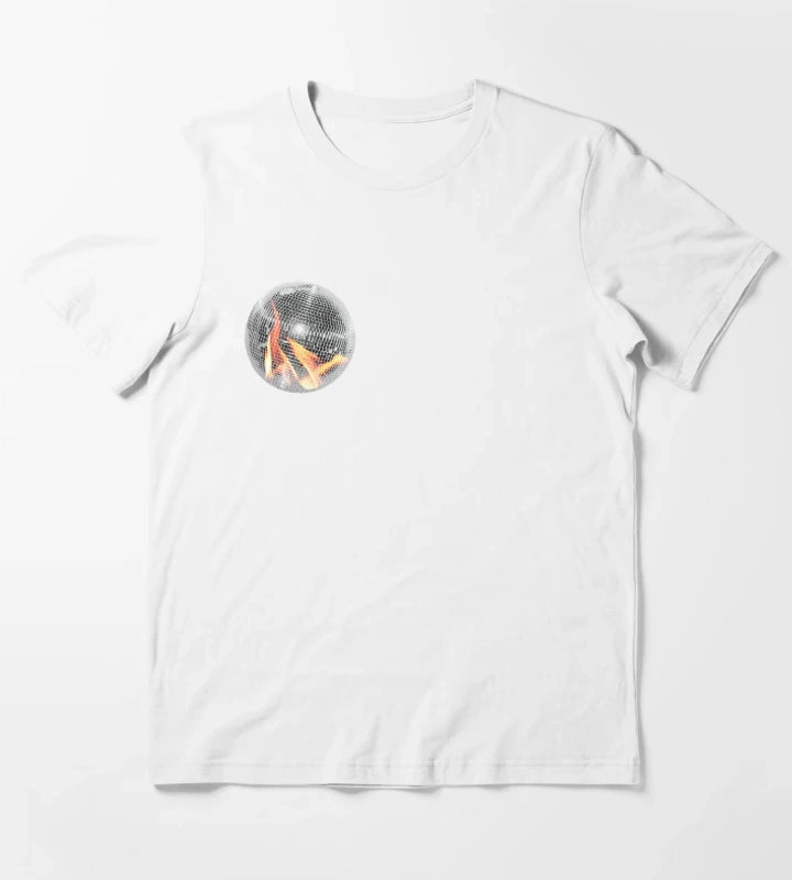 Fire Disco Ball T-Shirt White