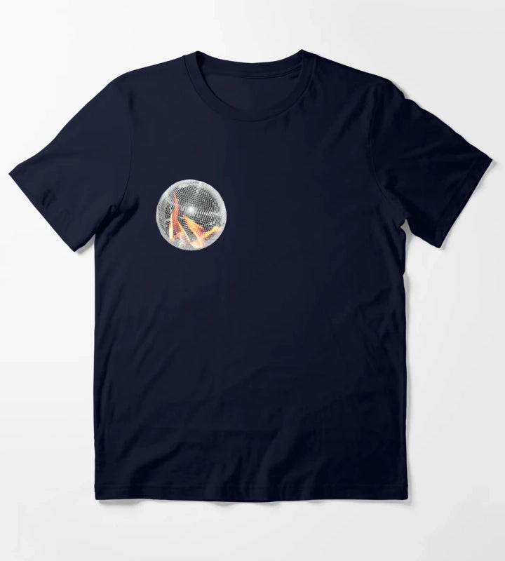 Fire Disco Ball T-Shirt Navy