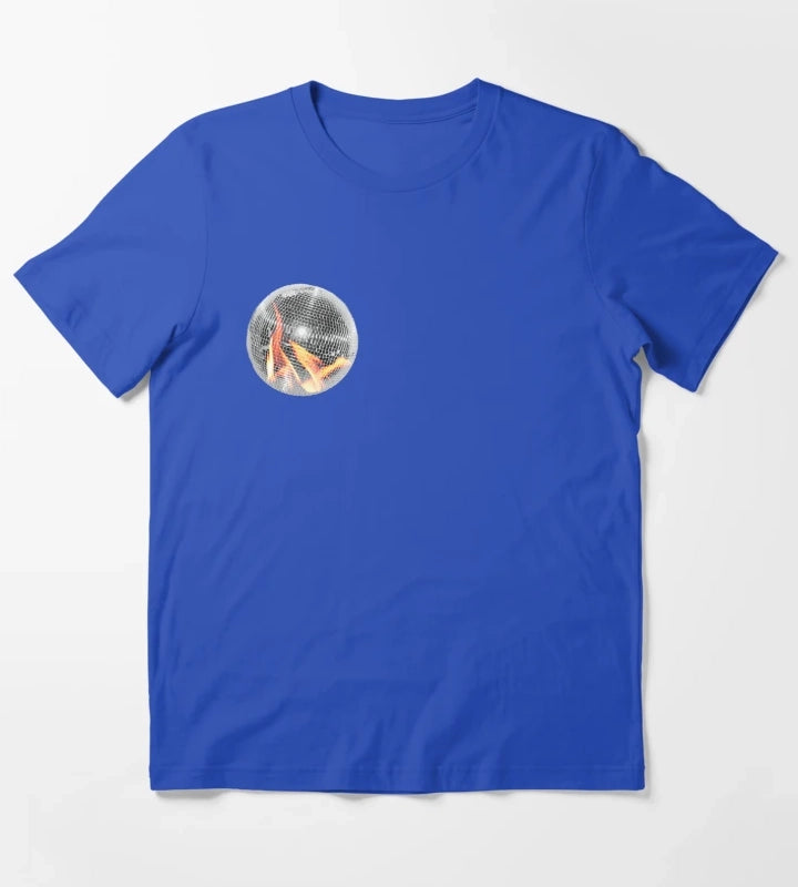 Fire Disco Ball T-Shirt Blue