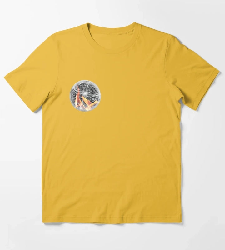 Fire Disco Ball T-Shirt Yellow
