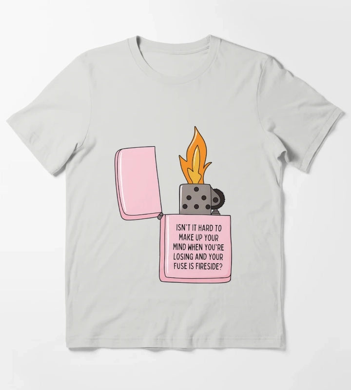 Fireside Lyrics Arctic Monkeys T-Shirt Light Grey