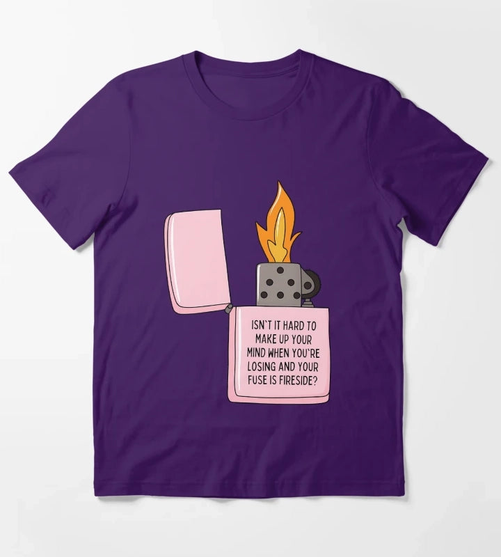 Fireside Lyrics Arctic Monkeys T-Shirt Purple