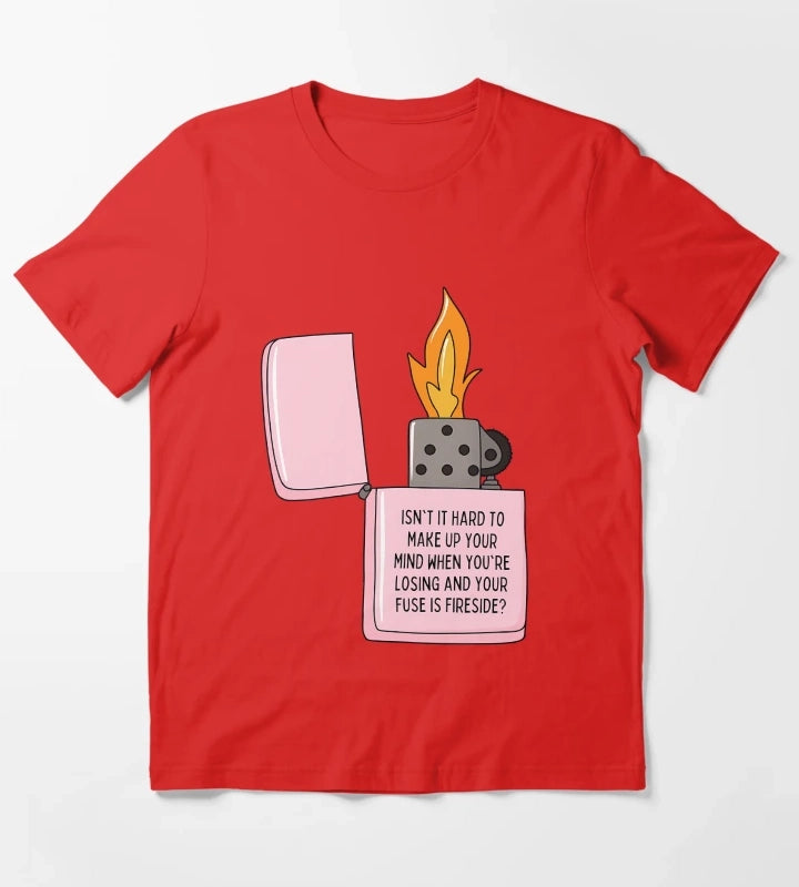 Fireside Lyrics Arctic Monkeys T-Shirt Red