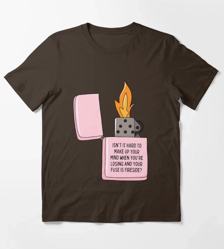 Fireside Lyrics Arctic Monkeys T-Shirt Brown