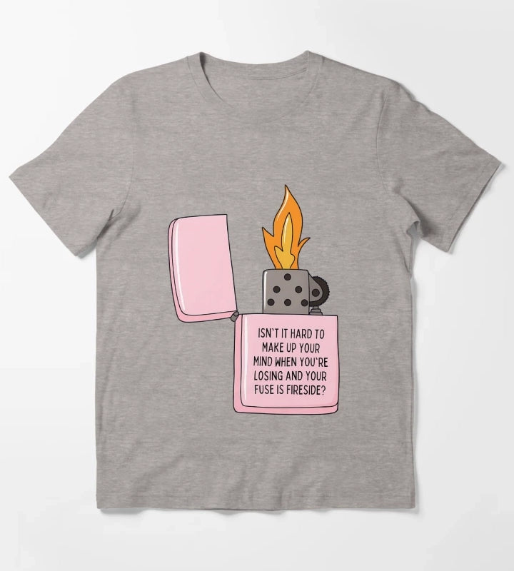 Fireside Lyrics Arctic Monkeys T-Shirt Heather Grey
