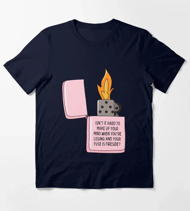 Fireside Lyrics Arctic Monkeys T-Shirt Navy