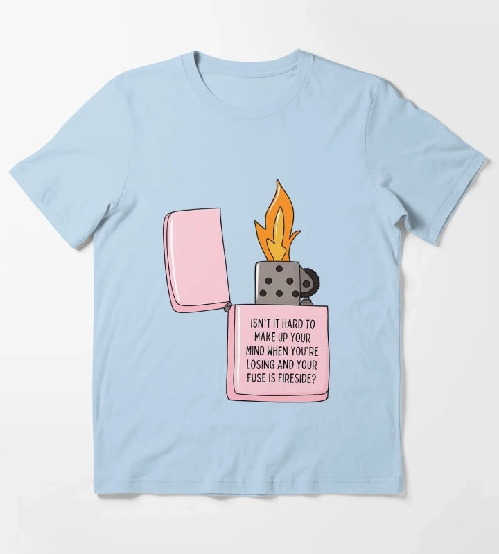 Fireside Lyrics Arctic Monkeys T-Shirt Sky Blue