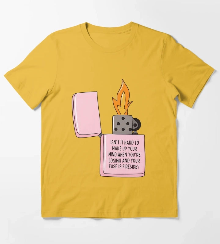 Fireside Lyrics Arctic Monkeys T-Shirt Yellow