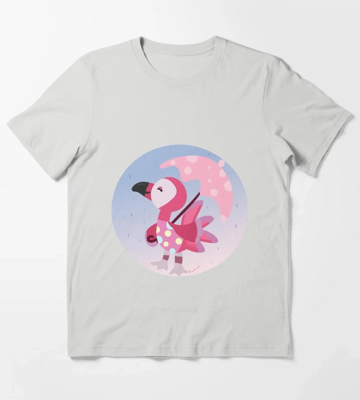 Flora The Flamingo T-Shirt Light Grey