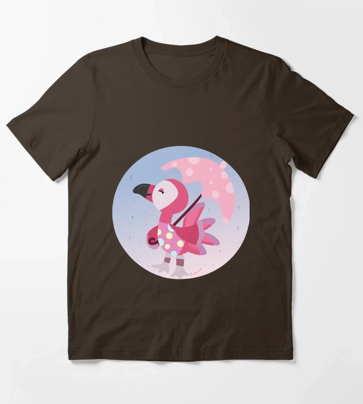 Flora The Flamingo T-Shirt Brown
