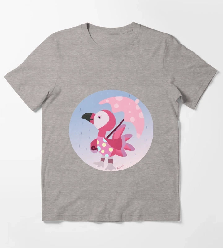 Flora The Flamingo T-Shirt Heather Grey