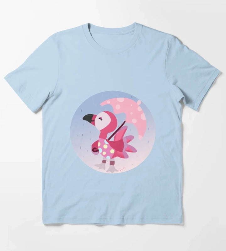 Flora The Flamingo T-Shirt Sky Blue