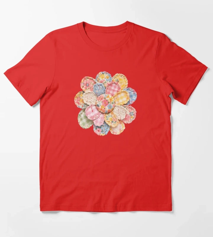 Floral Daisy T-Shirt Red