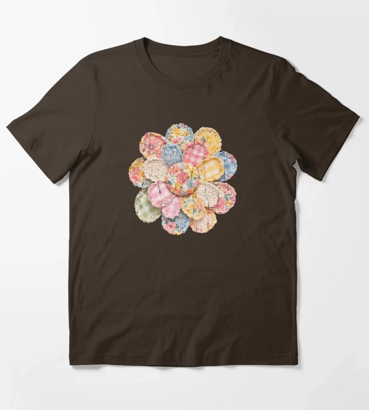 Floral Daisy T-Shirt Brown
