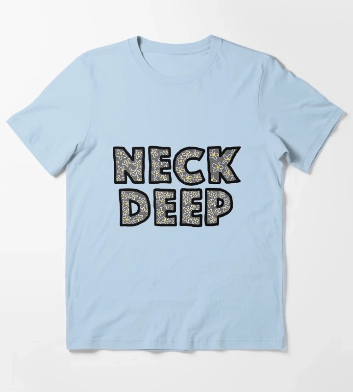 Floral Deep T-Shirt Sky Blue