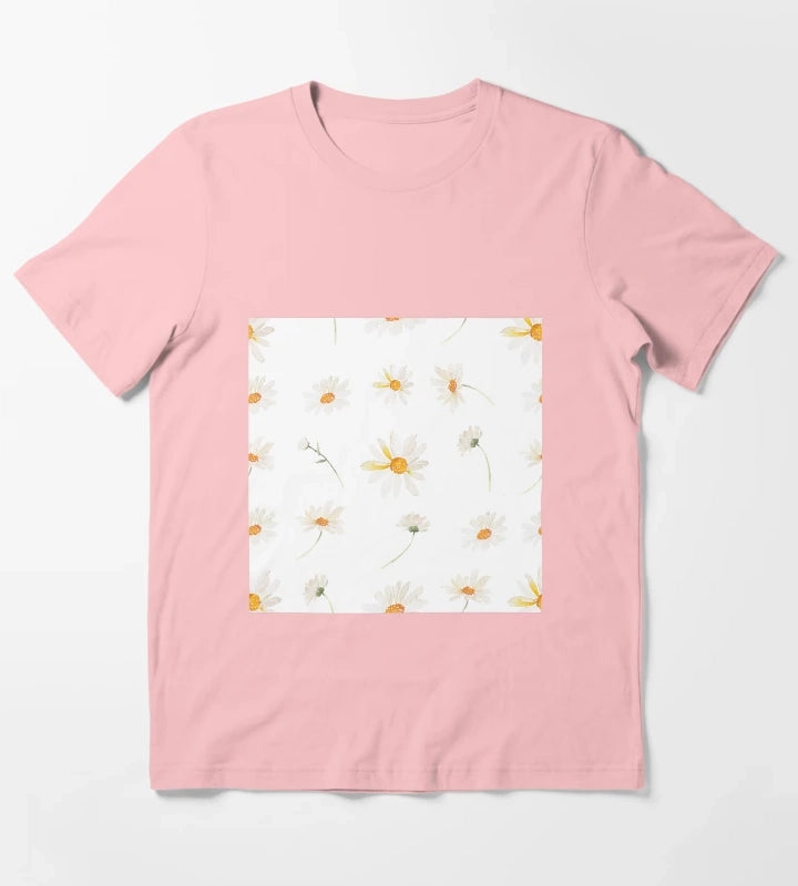 Floral pattern daisy T-Shirt Dark Grey