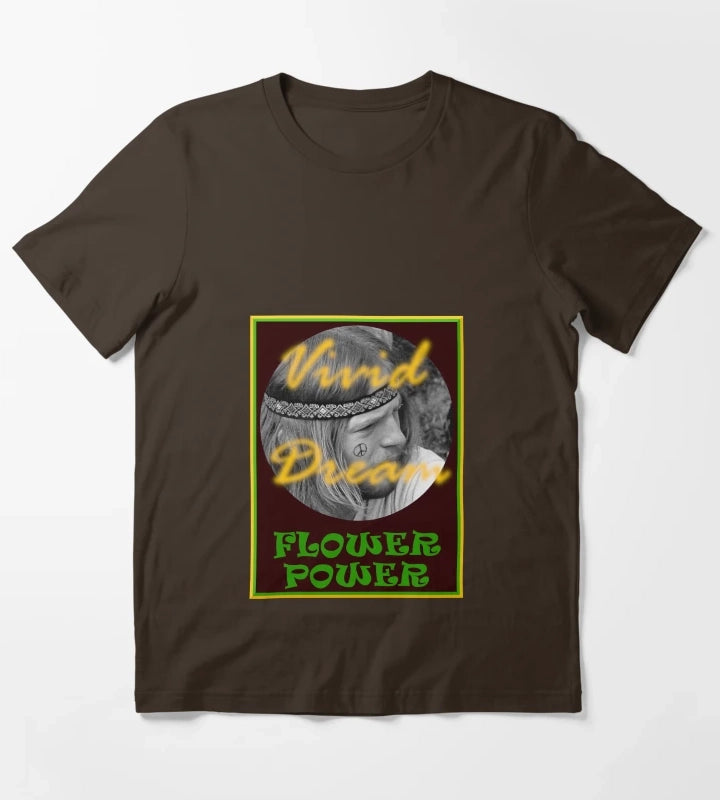 Flower Power by Vivid Dream T-Shirt Brown
