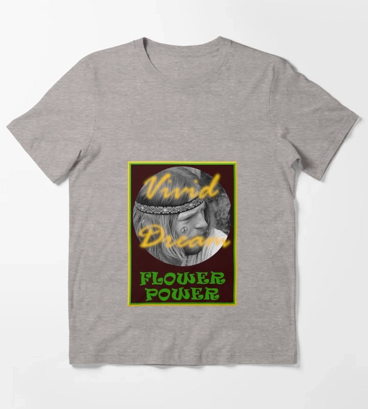 Flower Power by Vivid Dream T-Shirt Heather Grey