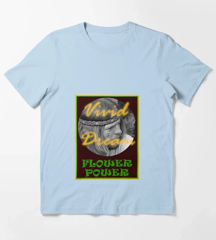 Flower Power by Vivid Dream T-Shirt Sky Blue