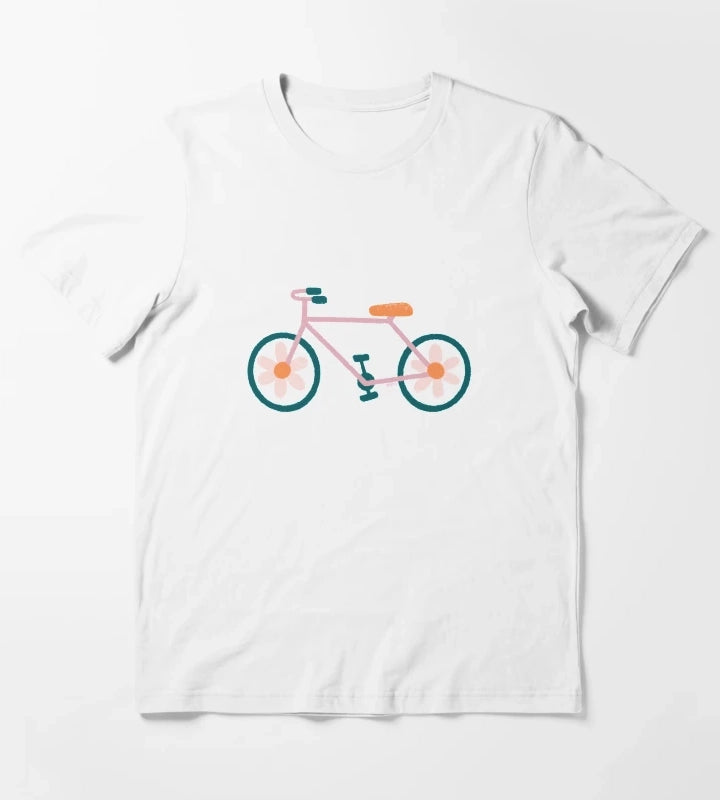 Flower Powered Cycling T-Shirt White