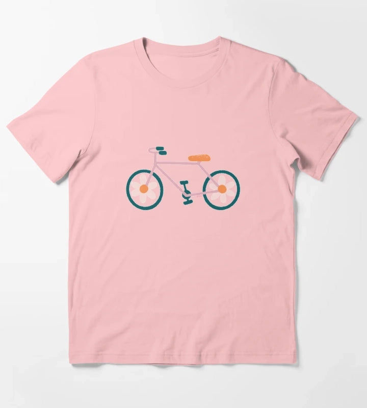 Flower Powered Cycling T-Shirt Dark Grey