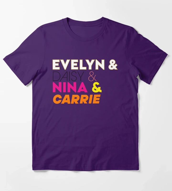 Four Famous By Taylor Jenkins Reid Mashup T-Shirt Purple