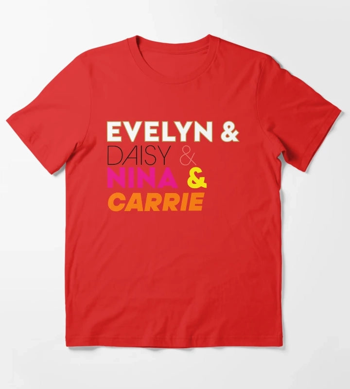 Four Famous By Taylor Jenkins Reid Mashup T-Shirt Red