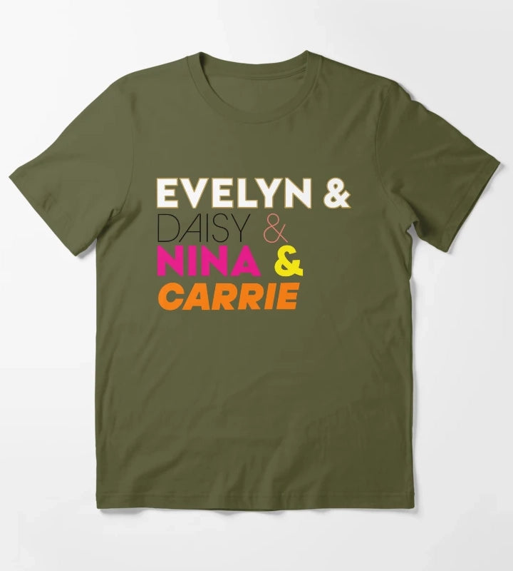 Four Famous By Taylor Jenkins Reid Mashup T-Shirt Olive Green