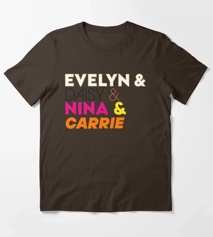 Four Famous By Taylor Jenkins Reid Mashup T-Shirt Brown