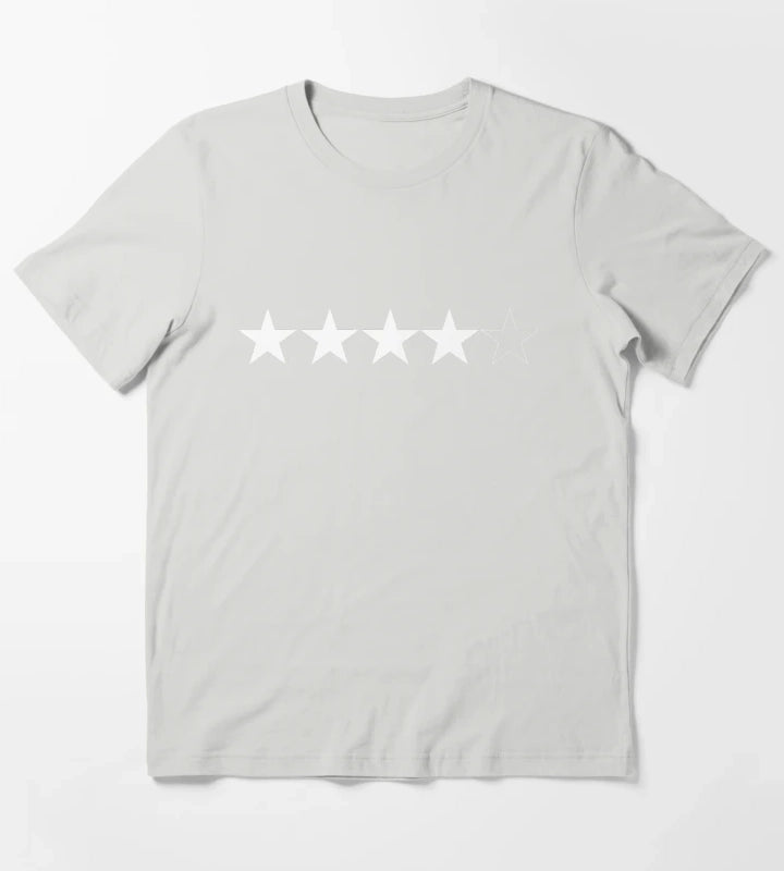 Four Stars Out of Five T-Shirt Light Grey