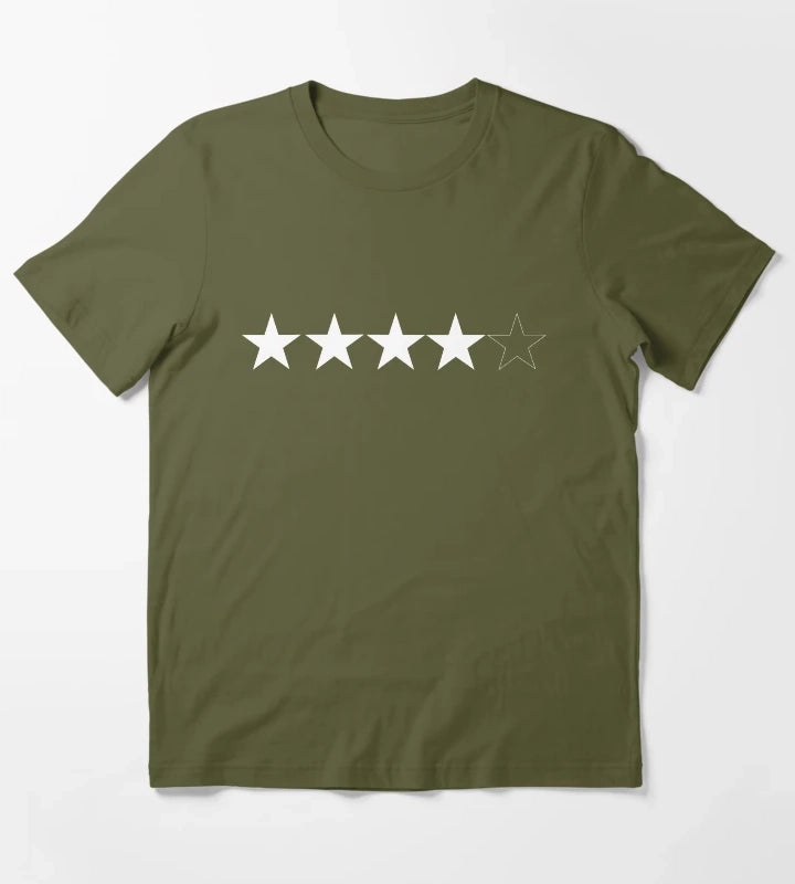 Four Stars Out of Five T-Shirt Olive Green