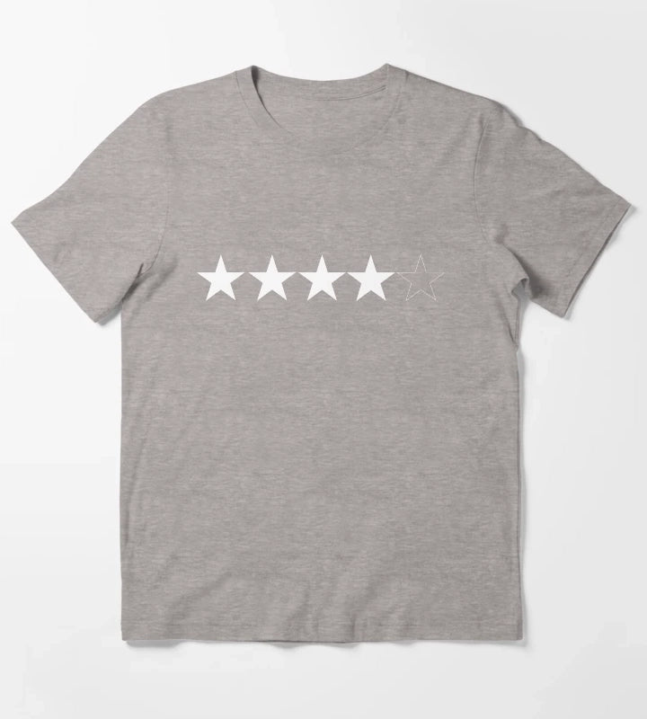 Four Stars Out of Five T-Shirt Heather Grey