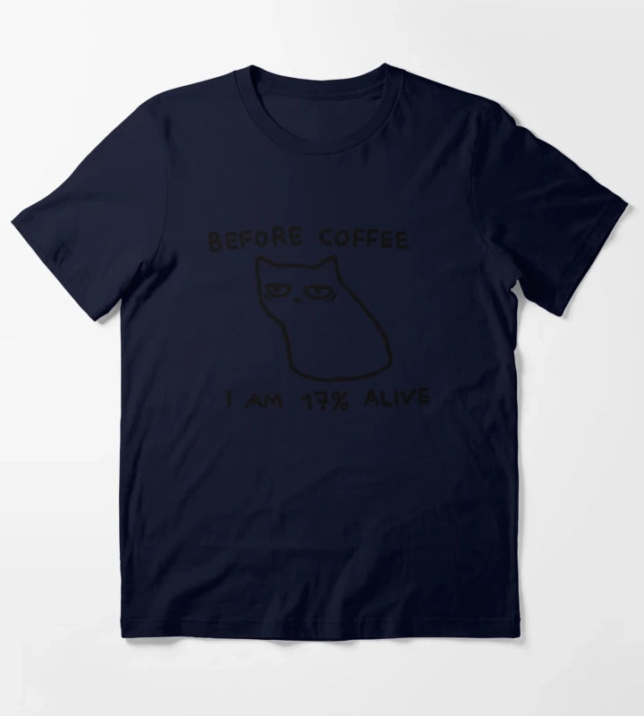 Fox Shiver Before coffee I am 17 alive T-Shirt Navy