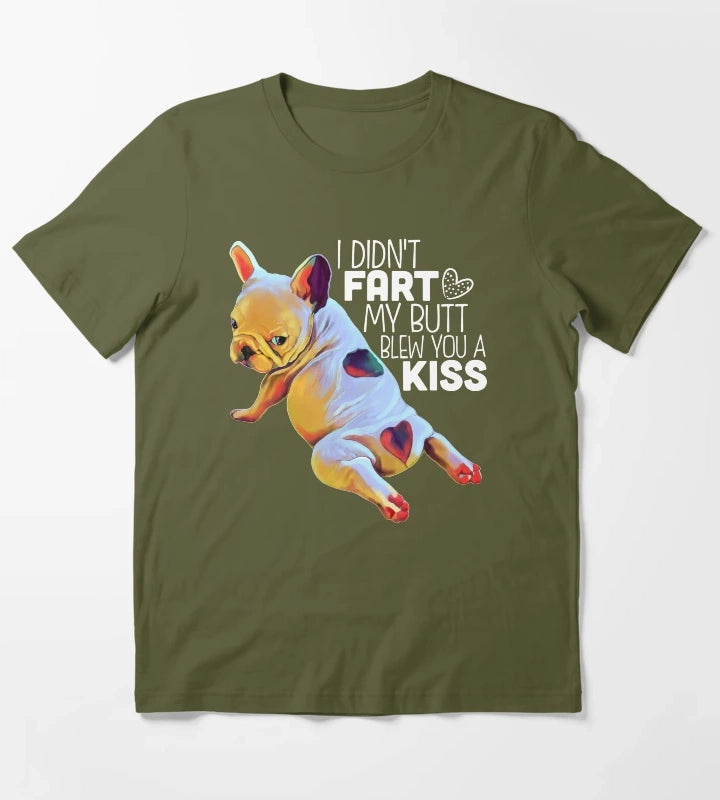 French Bulldog Gifts Funny Frenchie puppy dog T-Shirt Olive Green
