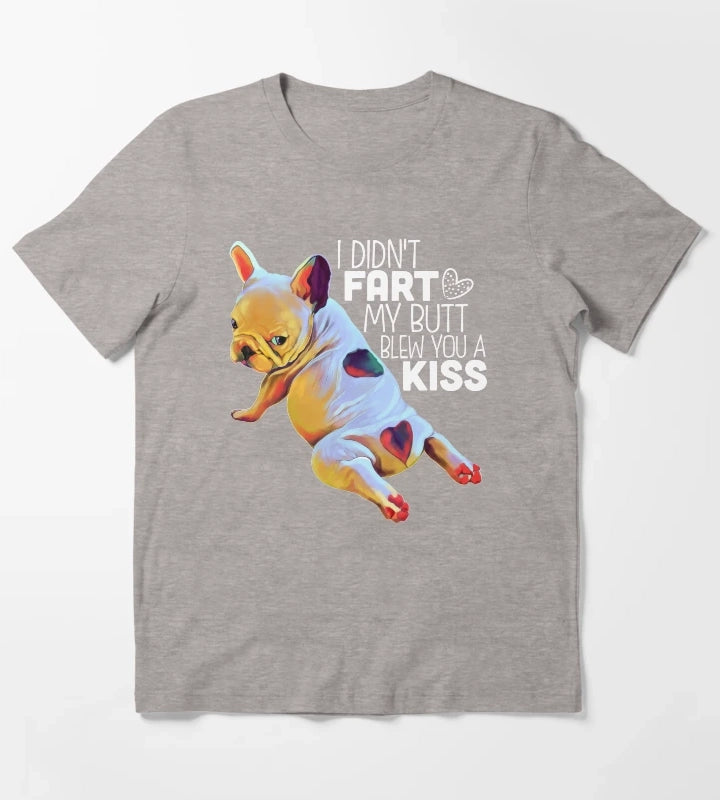 French Bulldog Gifts Funny Frenchie puppy dog T-Shirt Heather Grey