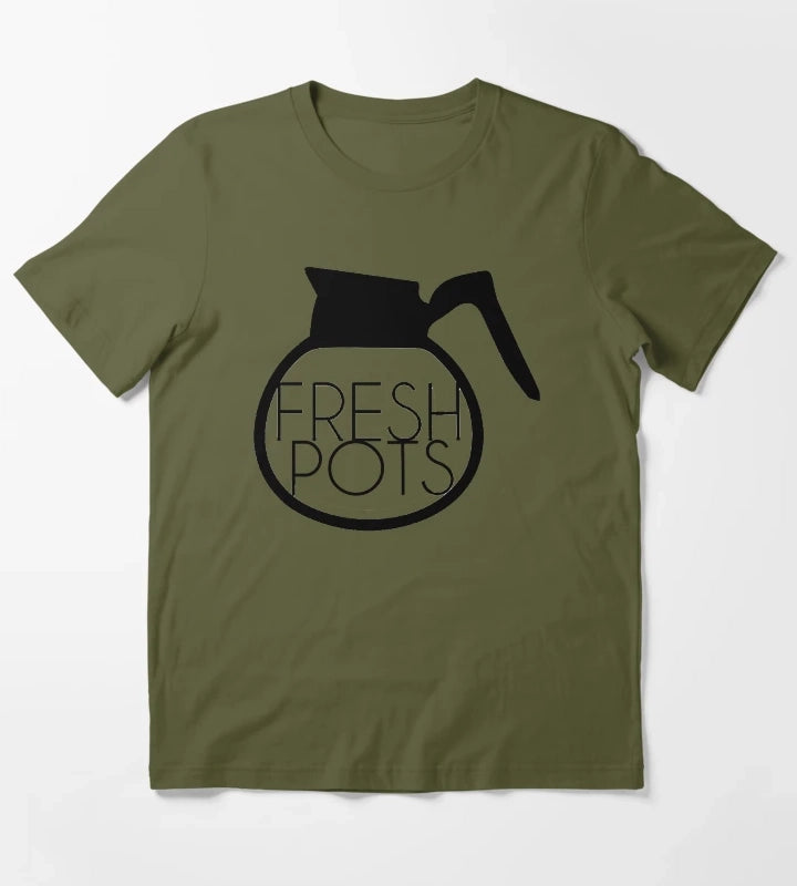 Fresh Pots T-Shirt Olive Green