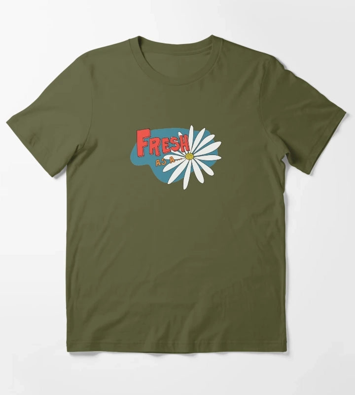 Fresh as a daisy T-Shirt Olive Green
